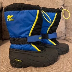Sorel Black and Blue Winter Boots